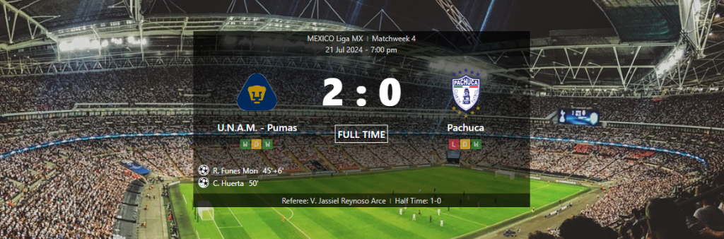 Pumas vs Pachuca